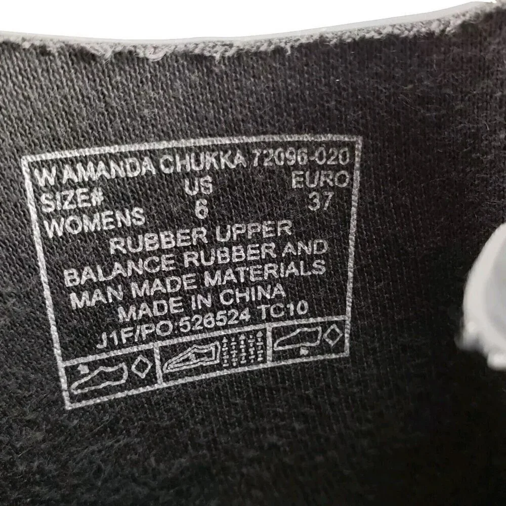Bogs Amanda Chukka Rain Boot Womens 6 Gray Lace Up Rubber Waterproof Ankle